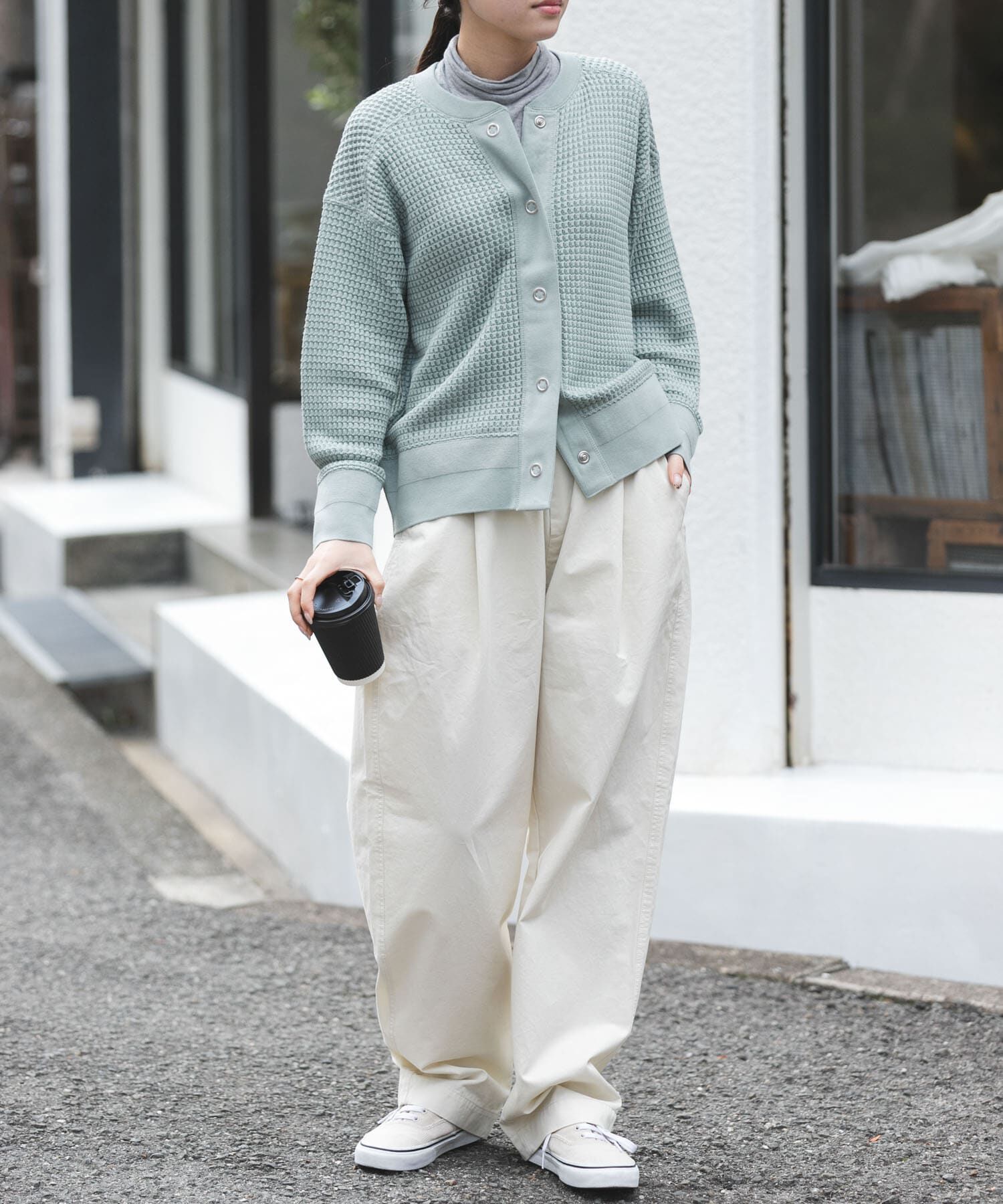 URBAN RESEARCH DOORS「FORK&SPOON　ワッフルカーディガン」|カーディガン|