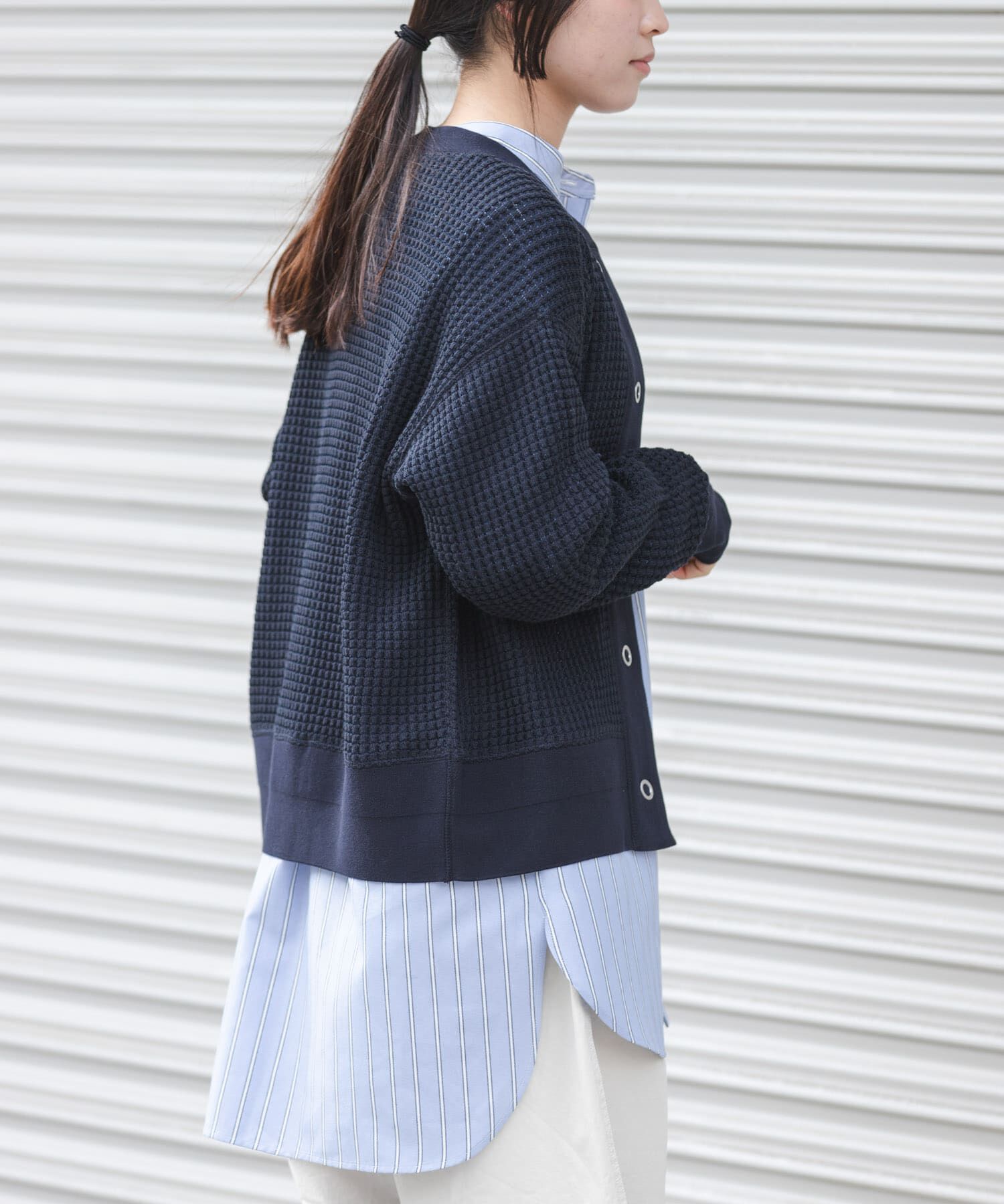 URBAN RESEARCH DOORS「FORK&SPOON　ワッフルカーディガン」|カーディガン|