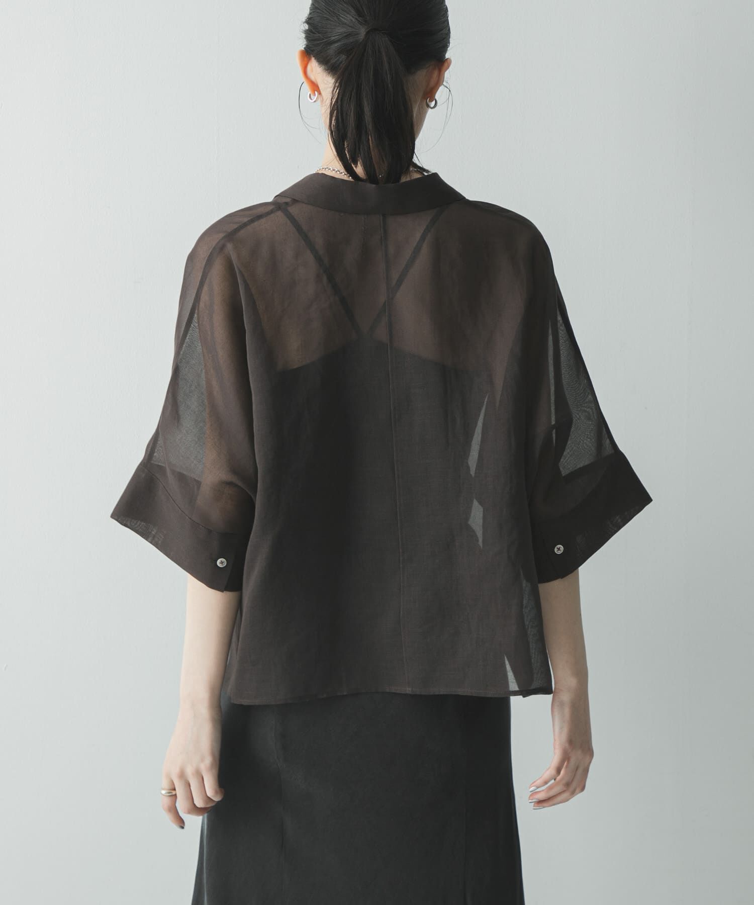 URBAN RESEARCH「ハーフスリーブシアーショートシャツ」|シャツ・ブラウス|