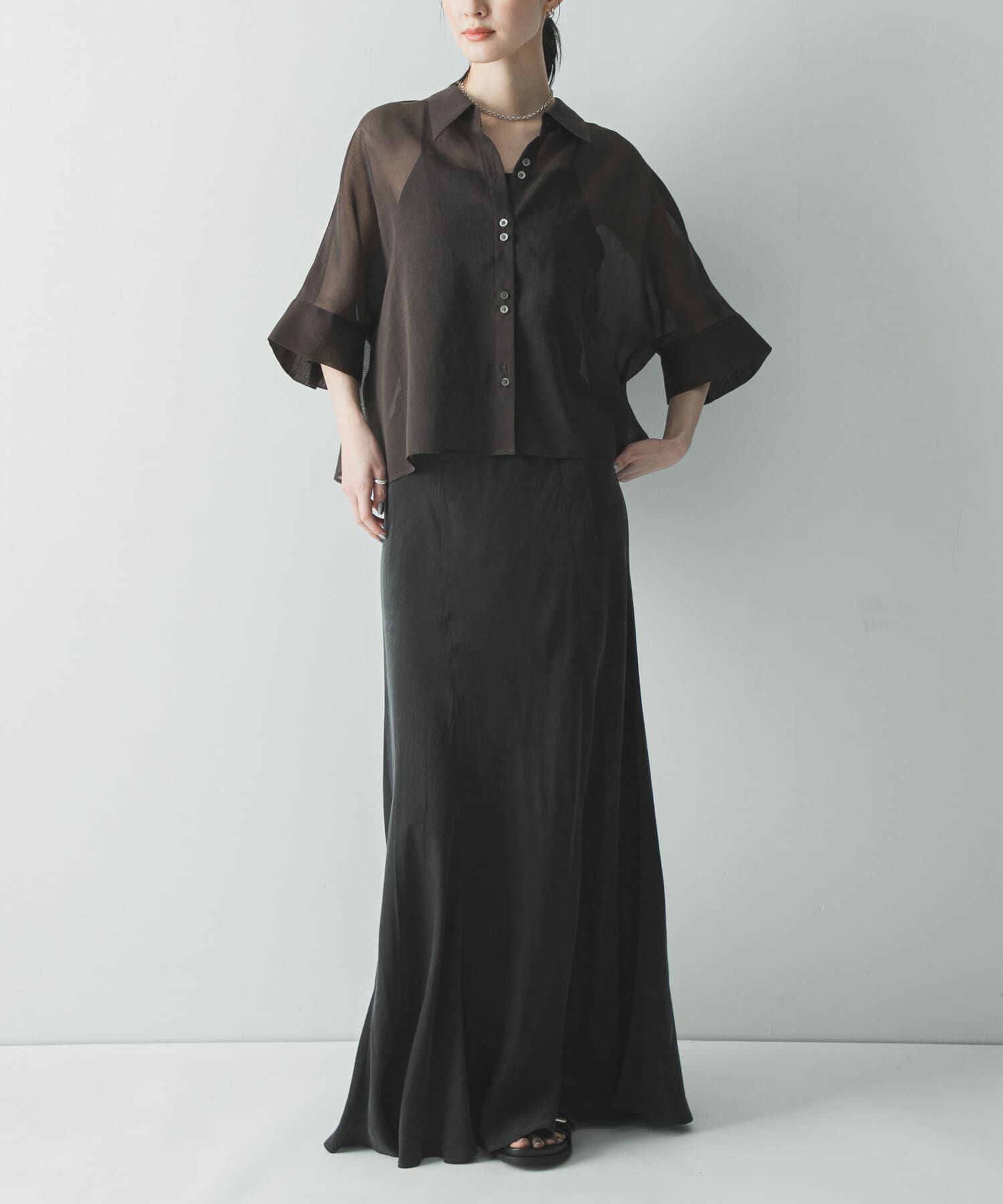 URBAN RESEARCH「ハーフスリーブシアーショートシャツ」|シャツ・ブラウス|