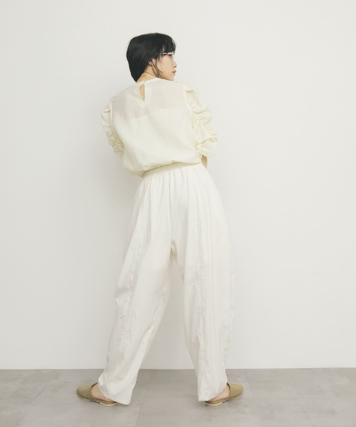  「シャーリングスリーブブラウス」|シャツ・ブラウス|