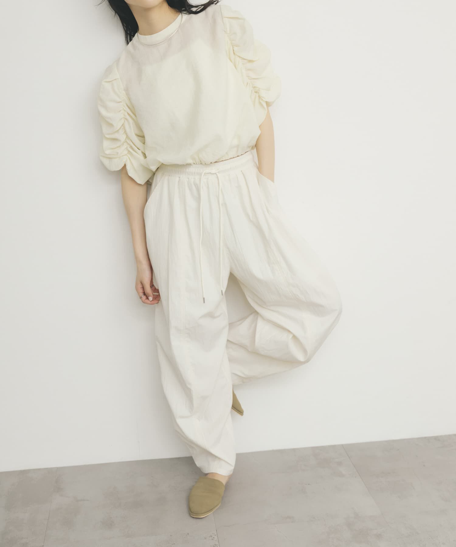  「シャーリングスリーブブラウス」|シャツ・ブラウス|