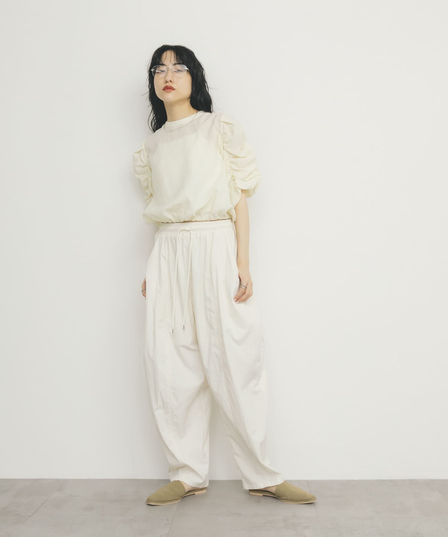  「シャーリングスリーブブラウス」|シャツ・ブラウス|