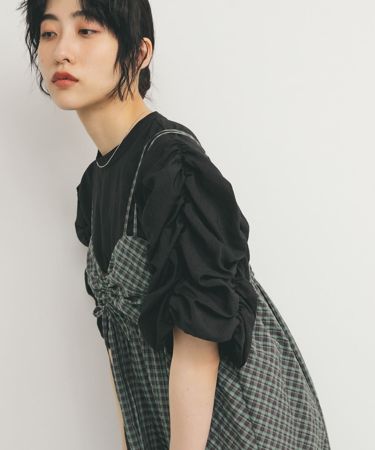  「シャーリングスリーブブラウス」|シャツ・ブラウス|