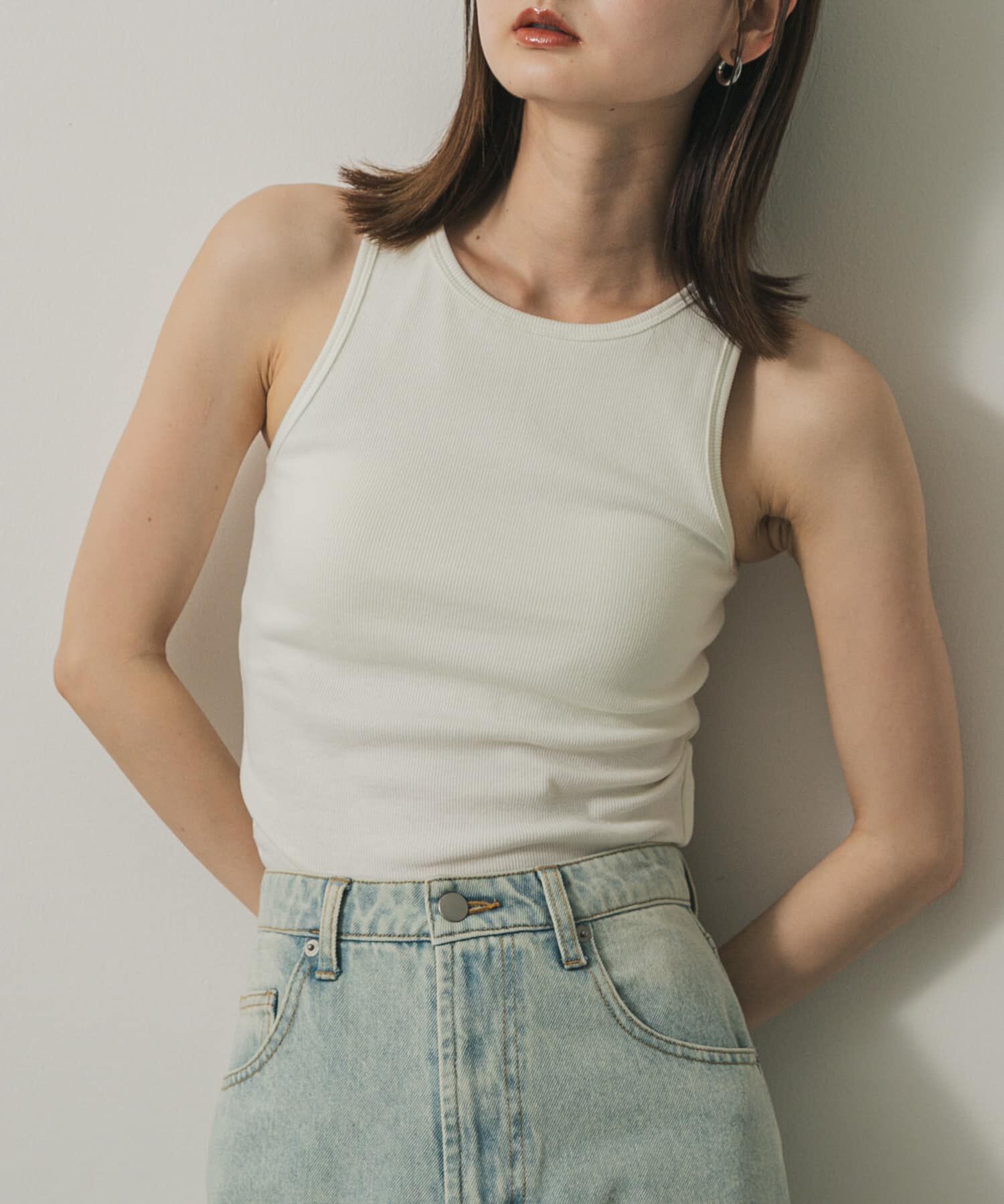 SENSE OF PLACE by URBAN RESEARCH「カップツキアメスリタンク」|タンクトップ|ホワイト