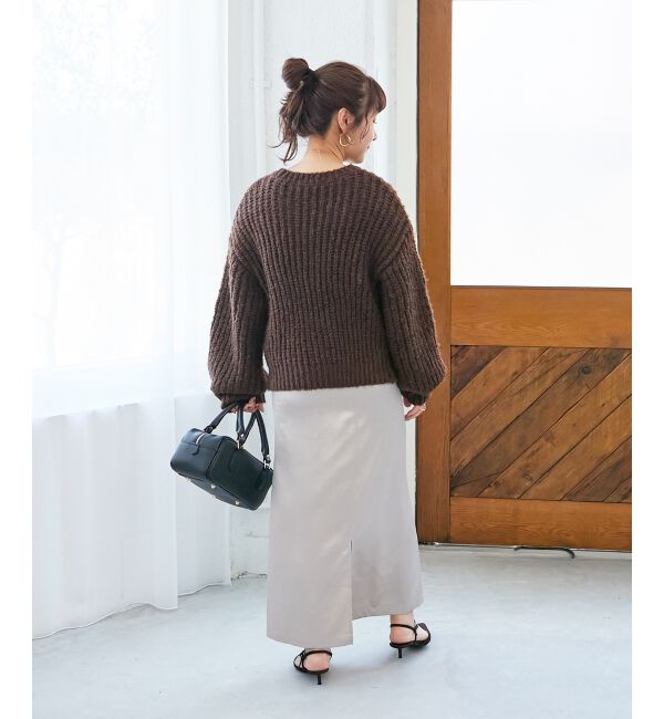  「《WEB限定アイテム》ヘアリーヤーンローゲージニット」|ニット・セーター|