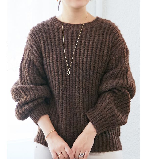  「《WEB限定アイテム》ヘアリーヤーンローゲージニット」|ニット・セーター|