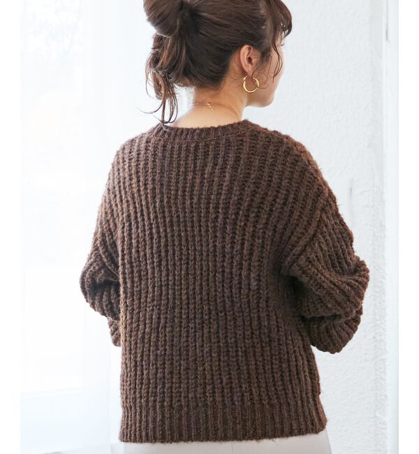  「《WEB限定アイテム》ヘアリーヤーンローゲージニット」|ニット・セーター|