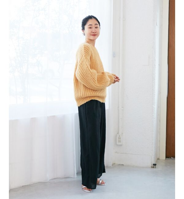  「《WEB限定アイテム》ヘアリーヤーンローゲージニット」|ニット・セーター|