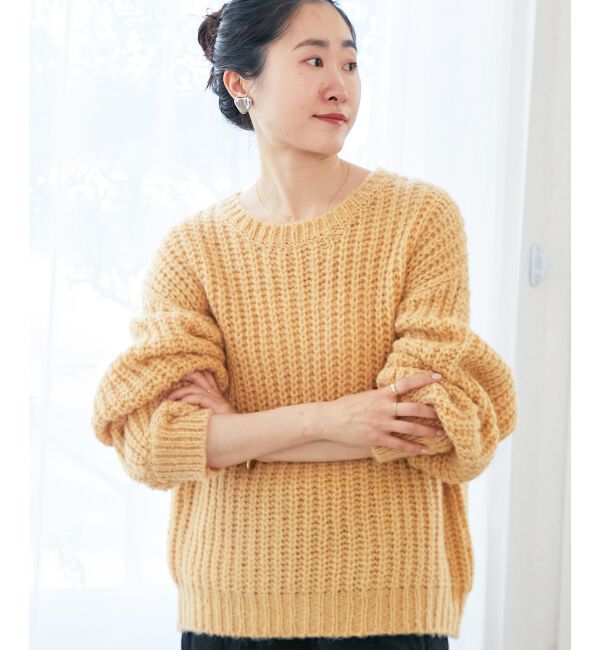  「《WEB限定アイテム》ヘアリーヤーンローゲージニット」|ニット・セーター|