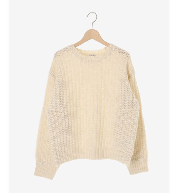  「《WEB限定アイテム》ヘアリーヤーンローゲージニット」|ニット・セーター|