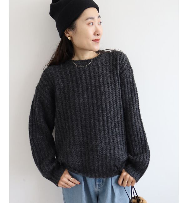  「《WEB限定アイテム》ヘアリーヤーンローゲージニット」|ニット・セーター|