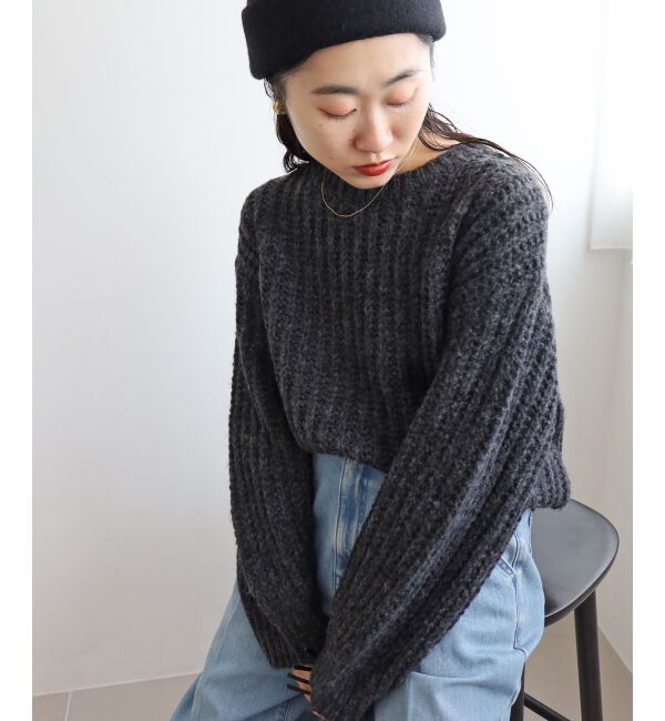  「《WEB限定アイテム》ヘアリーヤーンローゲージニット」|ニット・セーター|