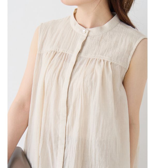  「《WEB限定アイテム》ガーゼノースリーブブラウス」|シャツ・ブラウス|