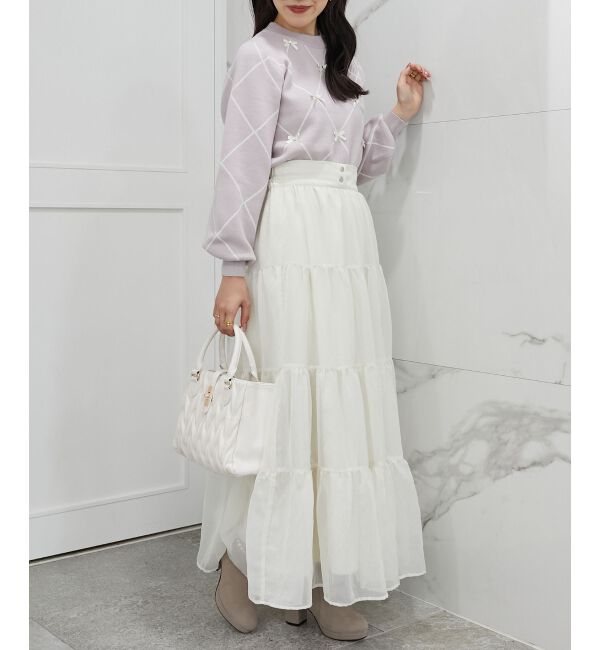 MAJESTICLEGON「プチリボンビジューニット」|ニット・セーター|