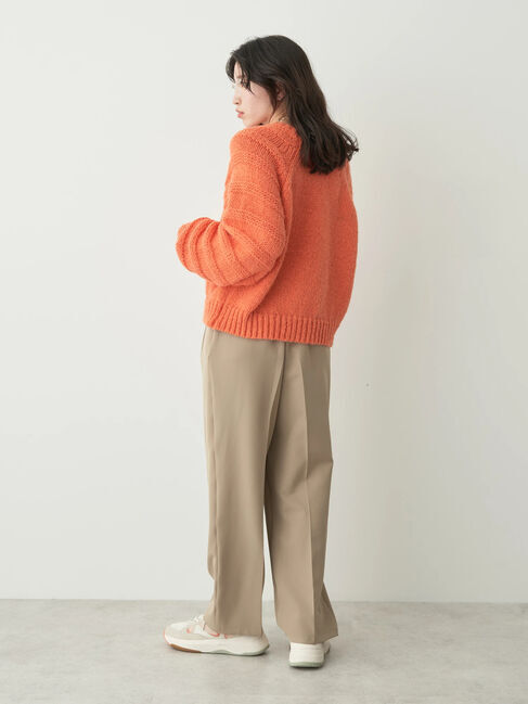 earth music&ecology「袖ガーター編みニットプルオーバー」|ニット・セーター|