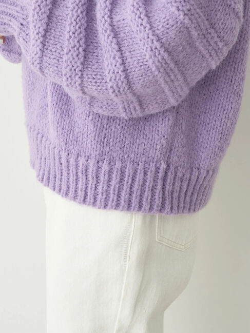 earth music&ecology「袖ガーター編みニットプルオーバー」|ニット・セーター|