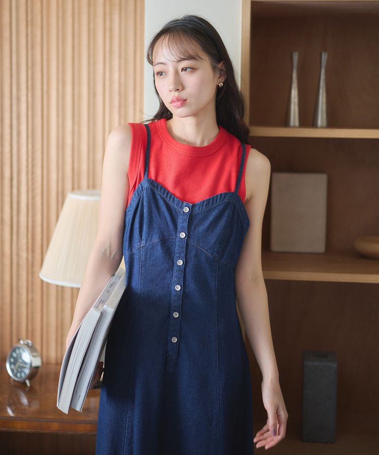 earth music&ecology「リブタンクトップ」|インナー|