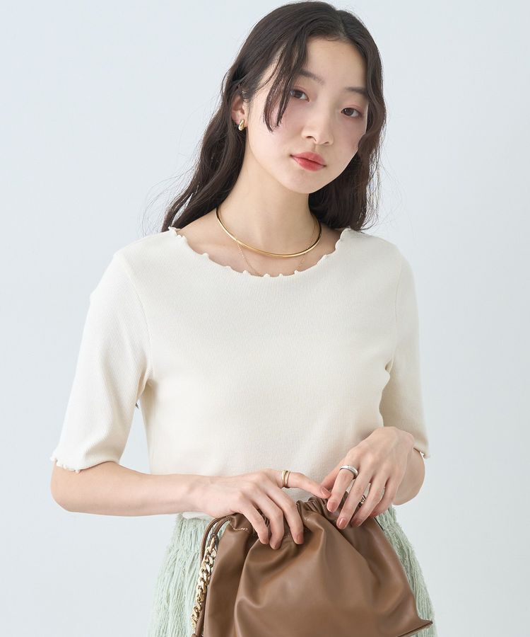 earth music&ecology「リブメロープルオーバー」|Tシャツ・カットソー|Ivory