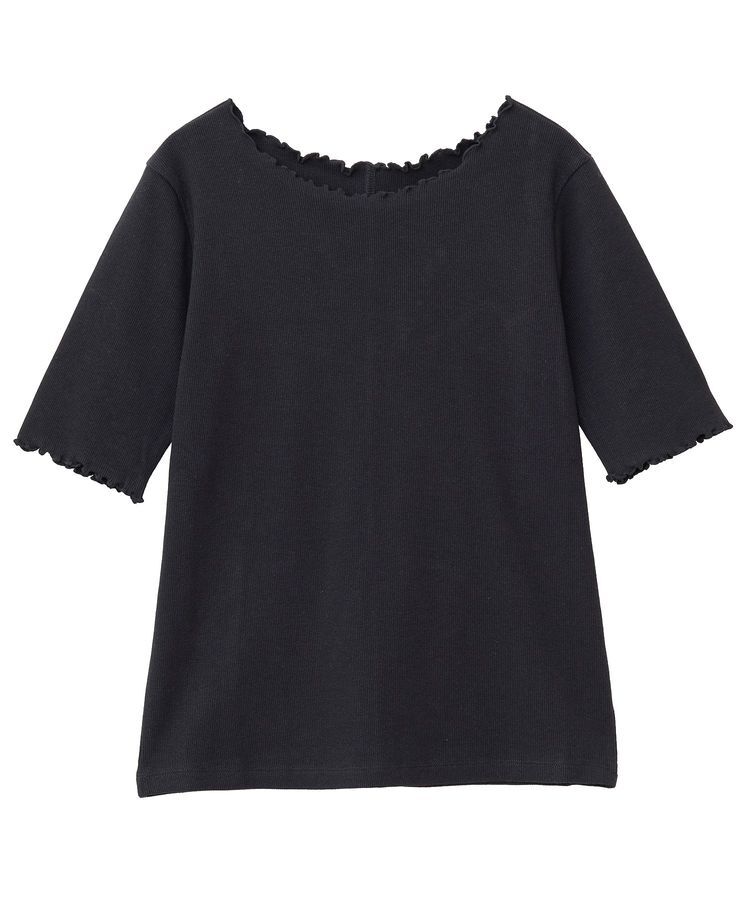 earth music&ecology「リブメロープルオーバー」|Tシャツ・カットソー|Black