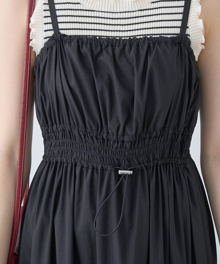 earth music&ecology「ドロストシャーリングキャミワンピース」|ワンピース|