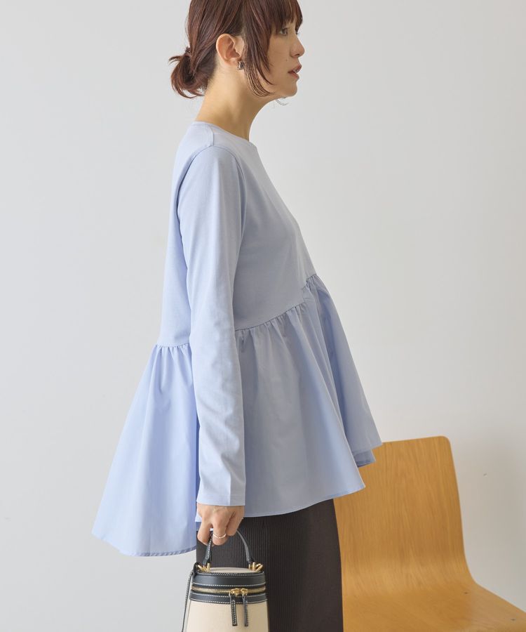 AMERICAN HOLIC「布帛切替ペプラムプルオーバー」|Tシャツ・カットソー|