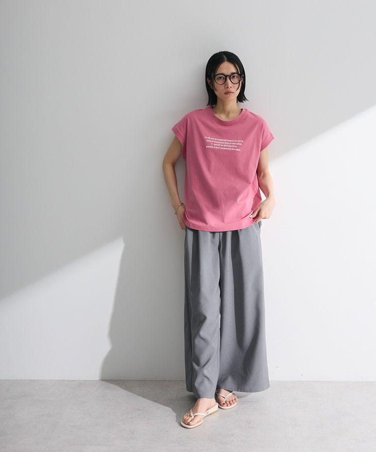 Green Parks「・swing by フレンチスリーブ刺繍TEE」|Tシャツ・カットソー|