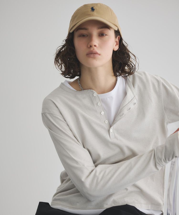 GARAGE OF GOOD CLOTHING「【日本製】ヘンプジャージーヘンリーネックプルオーバー」|Tシャツ・カットソー|