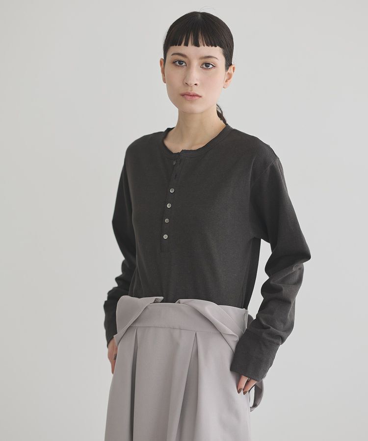 GARAGE OF GOOD CLOTHING「【日本製】ヘンプジャージーヘンリーネックプルオーバー」|Tシャツ・カットソー|