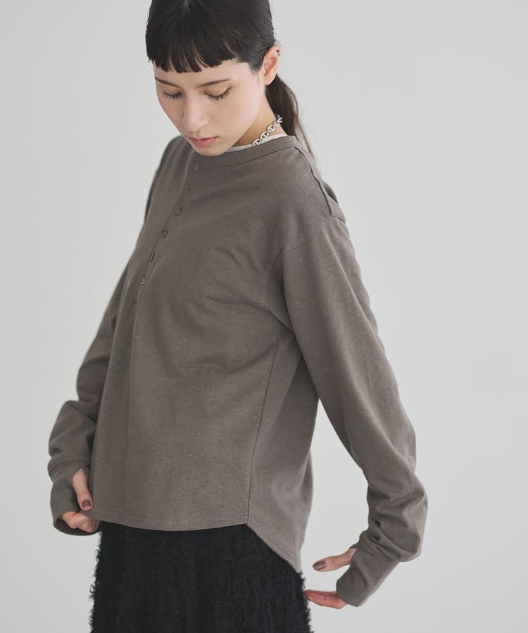 GARAGE OF GOOD CLOTHING「【日本製】ヘンプジャージーヘンリーネックプルオーバー」|Tシャツ・カットソー|