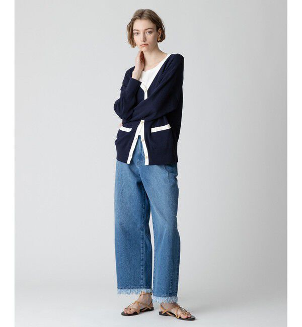 allureville「ハイツイストコットンV カーディガン」|カーディガン|