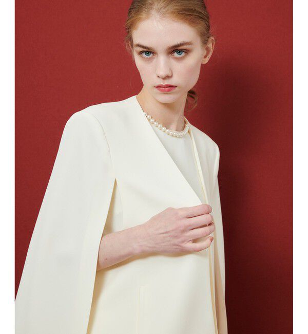 LOULOU WILLOUGHBY「◇ 【LOULOU WILLOUGHBY】リトルブラックケープジャケット」|ノーカラージャケット|