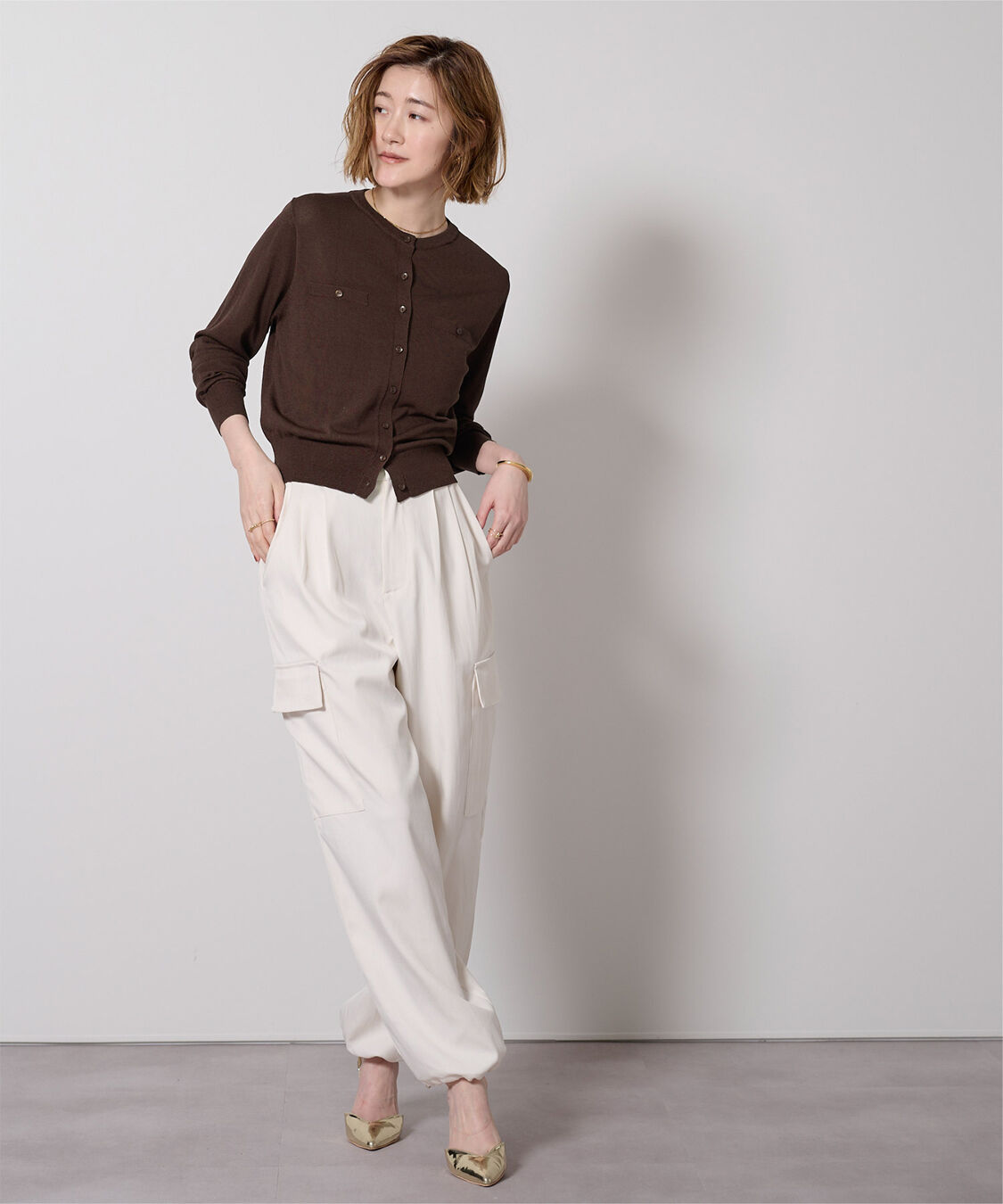 ur's「UVケアコンパクトベーシックニットカーディガン」|ニット・セーター|