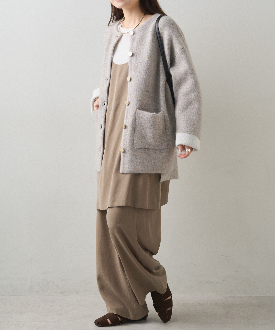  「【着回し力◎/セットアイテム】ソフトツイルキャミチュニック+パンツセット」|その他|