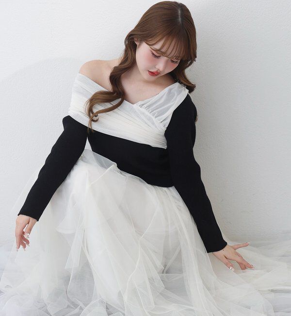  「チュールフリルロングスカート」|スカート|