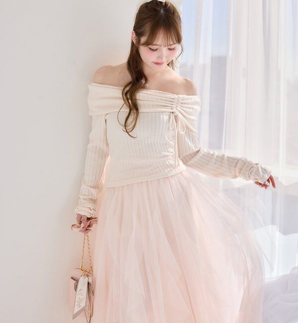  「チュールフリルロングスカート」|スカート|