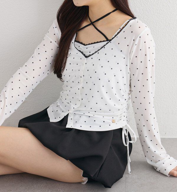  「ビスチェsetドロストカーディガン」|プルオーバー|ホワイト系その他