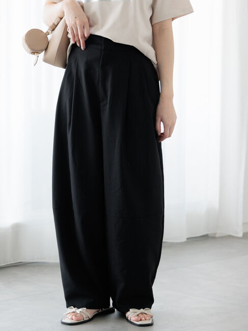 Te chichi TERRASSE「切替カーブパンツ」|その他|ブラック