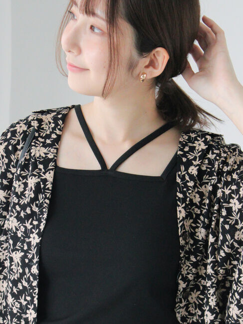 Te chichi TERRASSE「【接触冷感】ホルターネックタンクトップ」|タンクトップ|ブラック