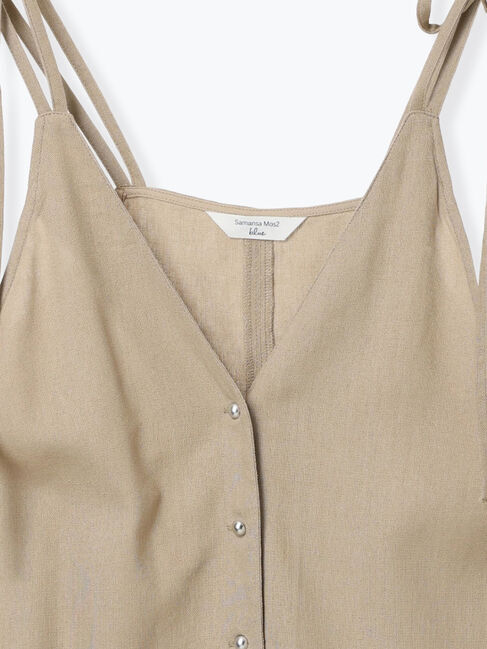 Samansa Mos2 blue「◎キャミソールジレ」|シャツ・ブラウス|