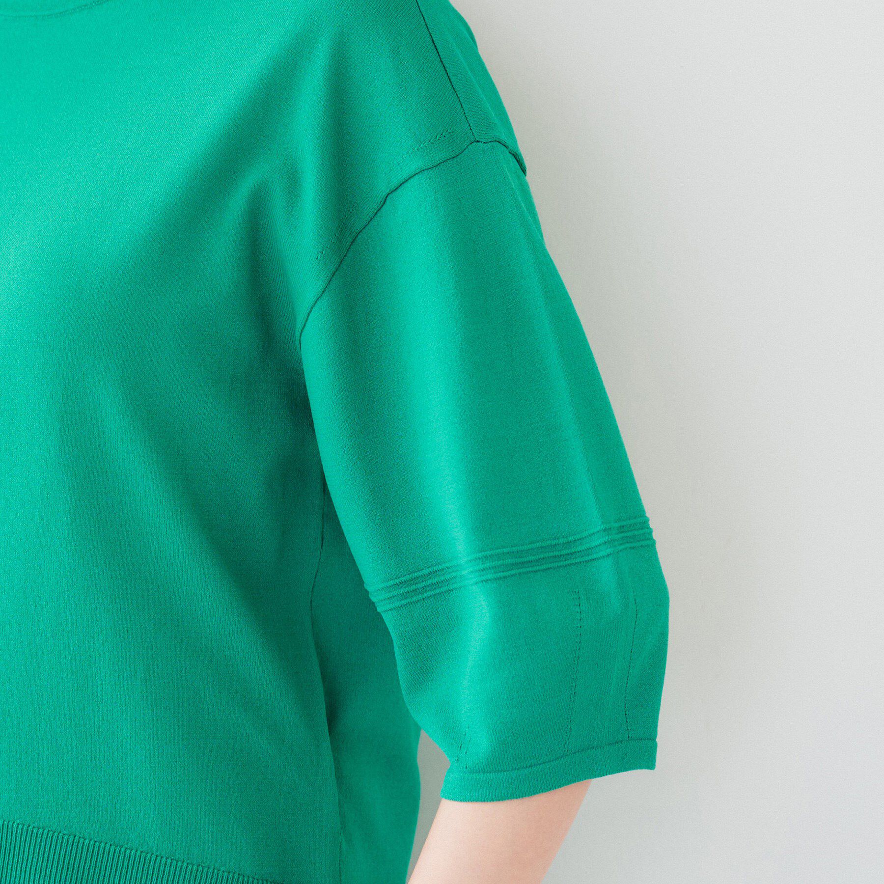 UNTITLED「【袖コンシャス/着映え/六分袖】ランタンスリーブニット」|ニット・セーター|