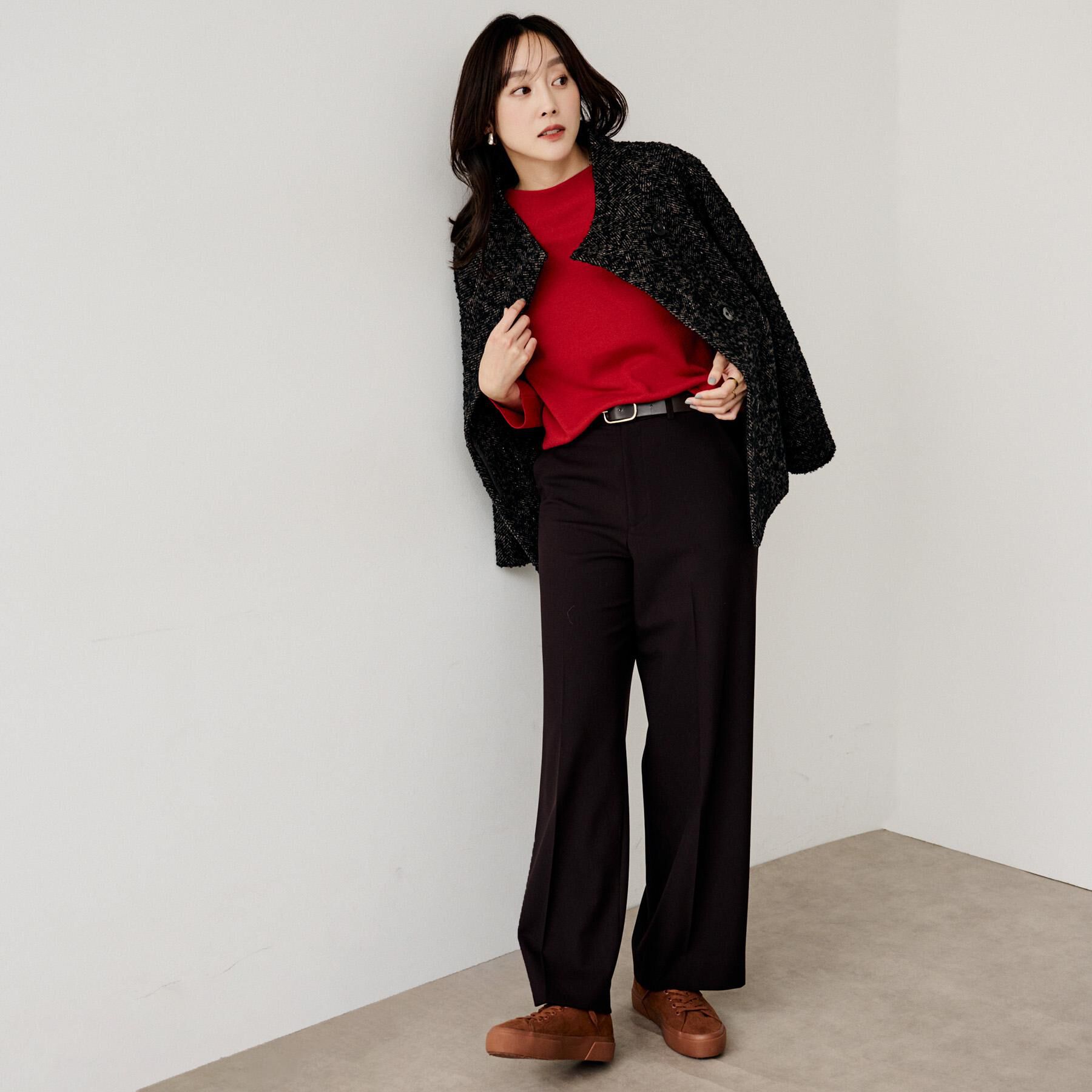 UNTITLED「【あったか素材/ストレッチ性】裏起毛ワイドパンツ」|その他|