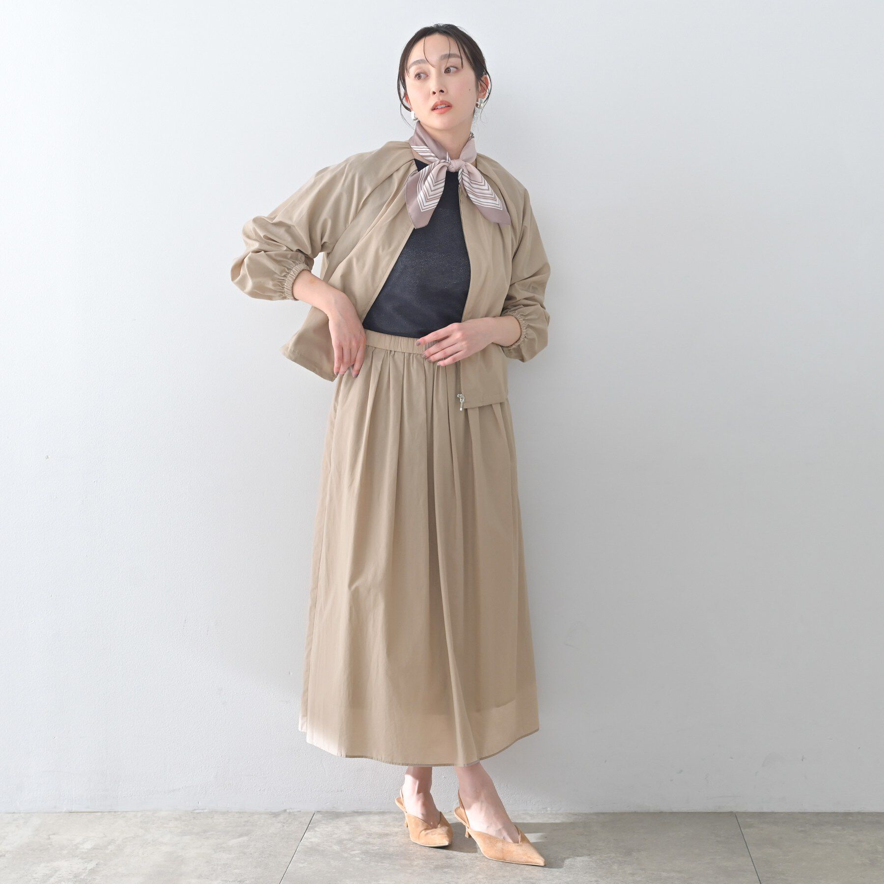 UNTITLED「【セットアップ可/ウエストゴム】シャイニータイプライタースカート」|スカート|