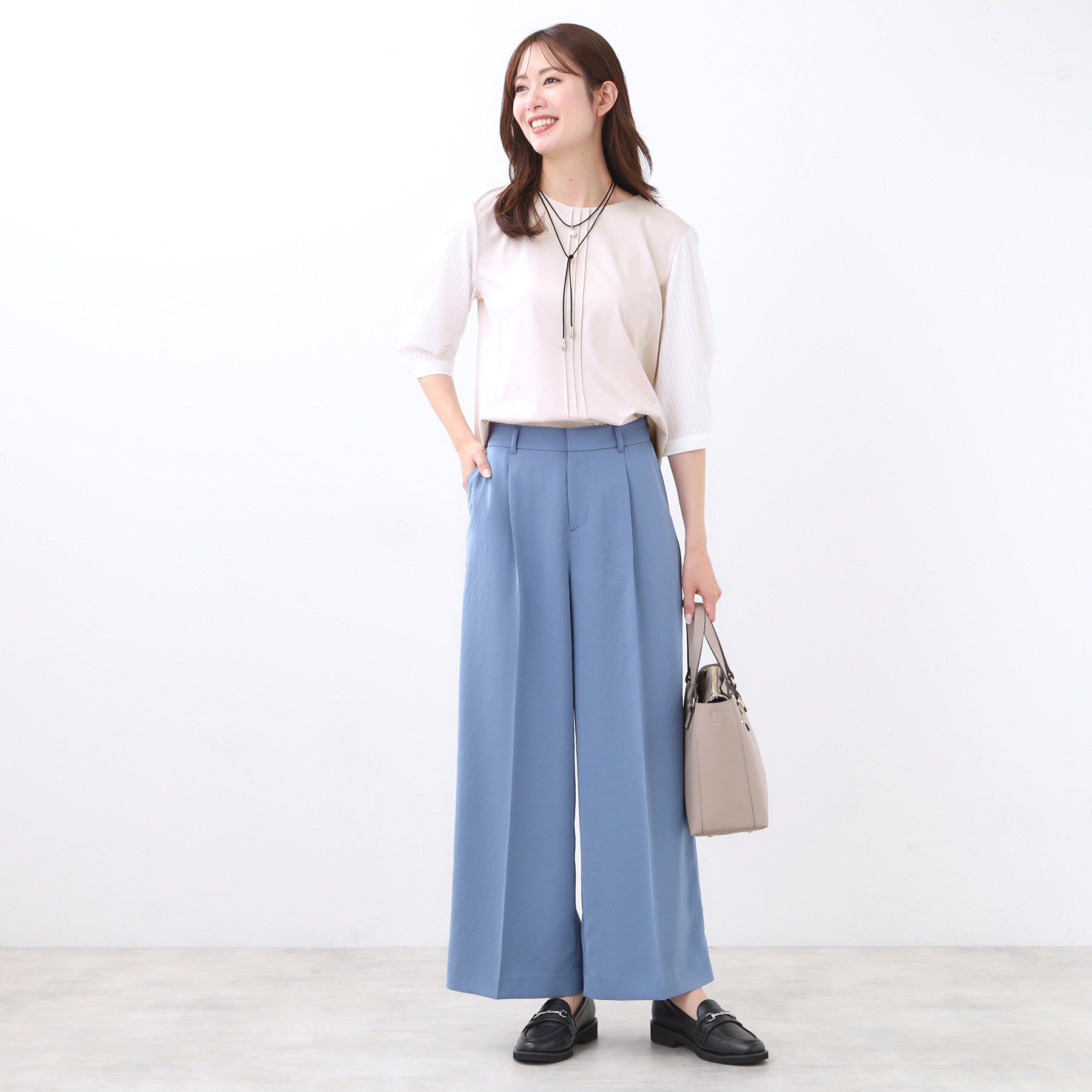 Reflect「【アウターを着てもすっきり／体型カバー／腰周りが気にならない】長め丈プルオーバージャージ」|Tシャツ・カットソー|