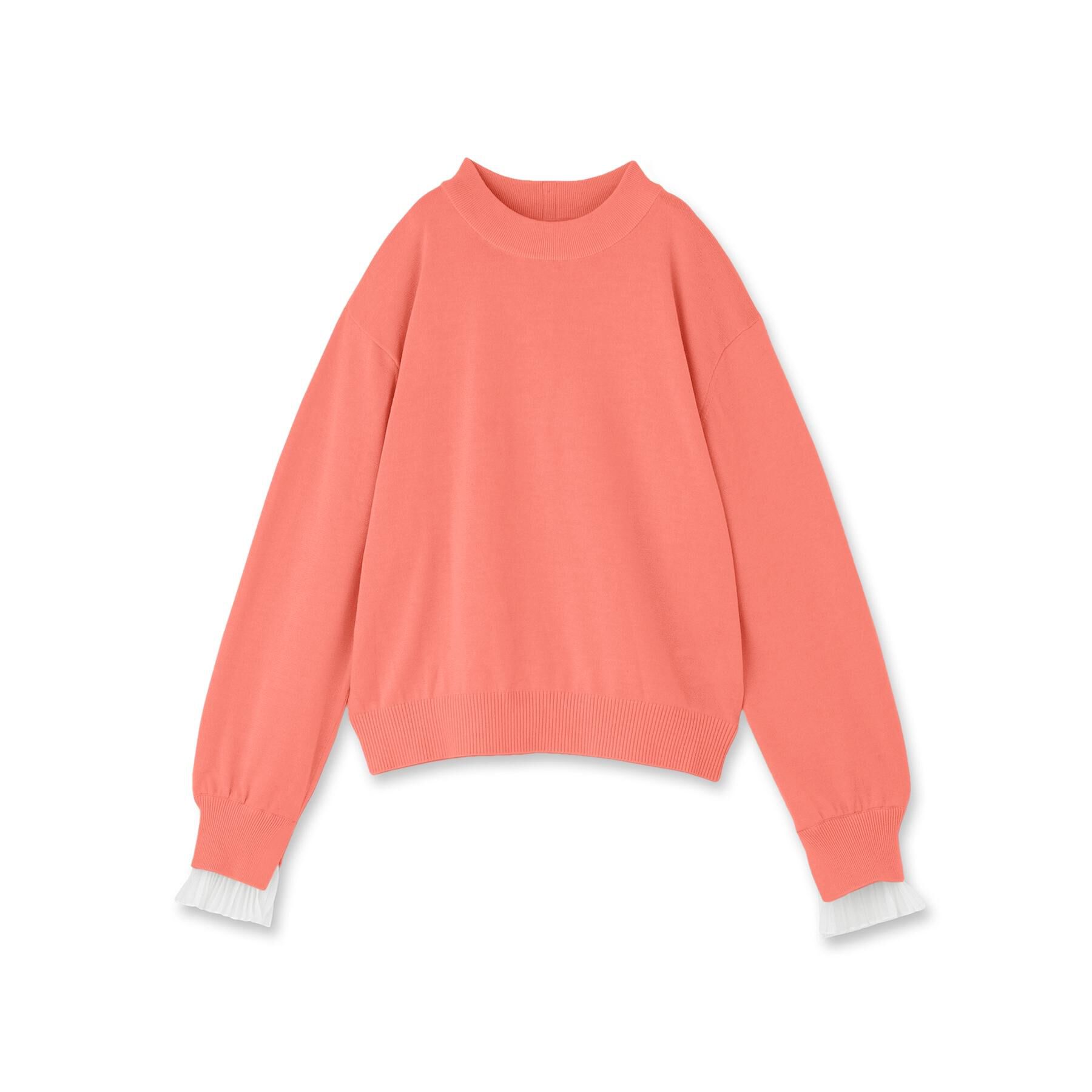 Reflect「【秋映え／重ね着風スタイルに◎】フリルプリーツスリーブニット」|ニット・セーター|