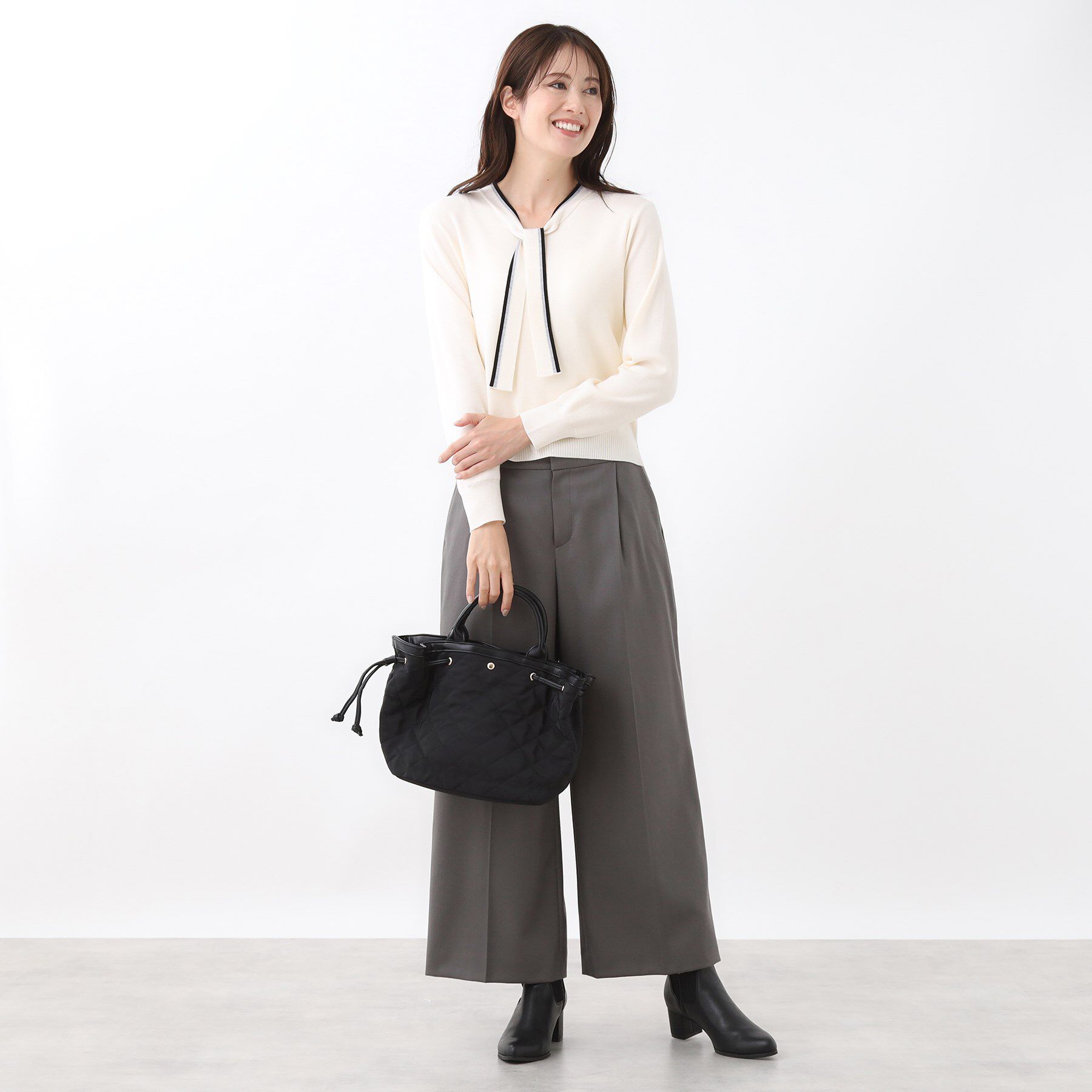 Reflect「【ショルダー付き／コーディネートのアクセントに◎】キルティングバッグ」|トートバッグ|