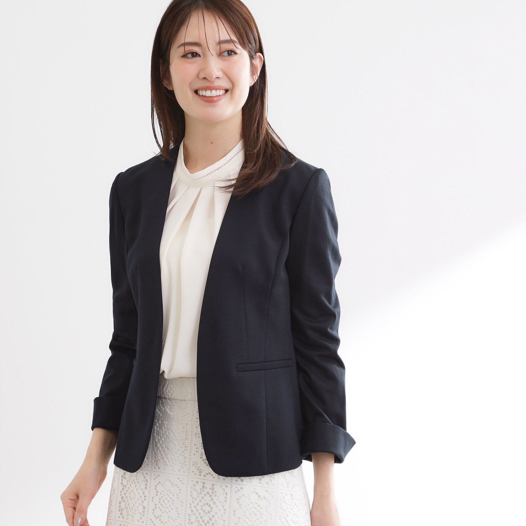 Reflect「【匠シリーズ】匠ジャケット／ノーカラー」|ノーカラージャケット|ネイビー(894)