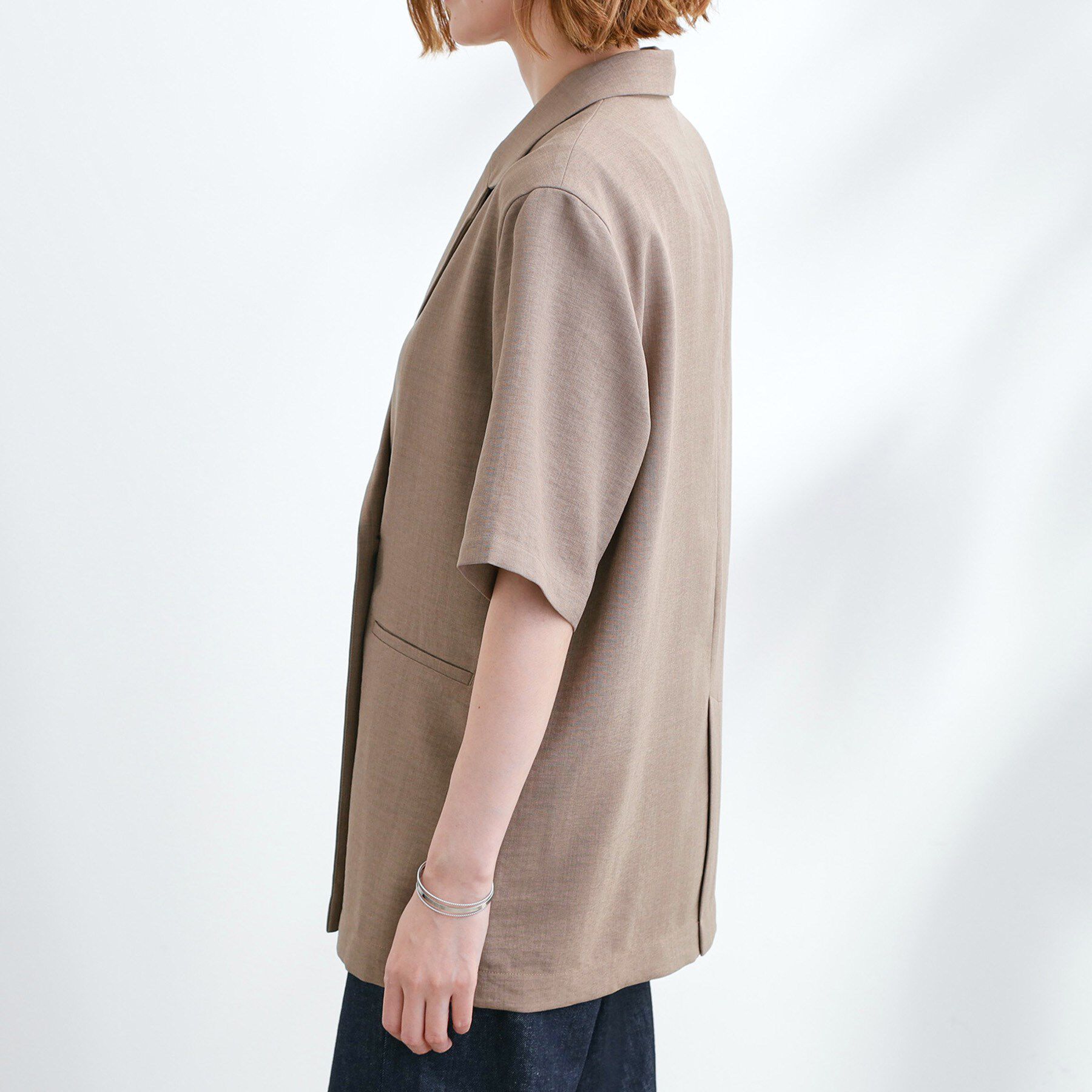 grove「軽やかに羽織れて、きちんと見え ハーフスリーブテーラードジャケット」|テーラードジャケット|