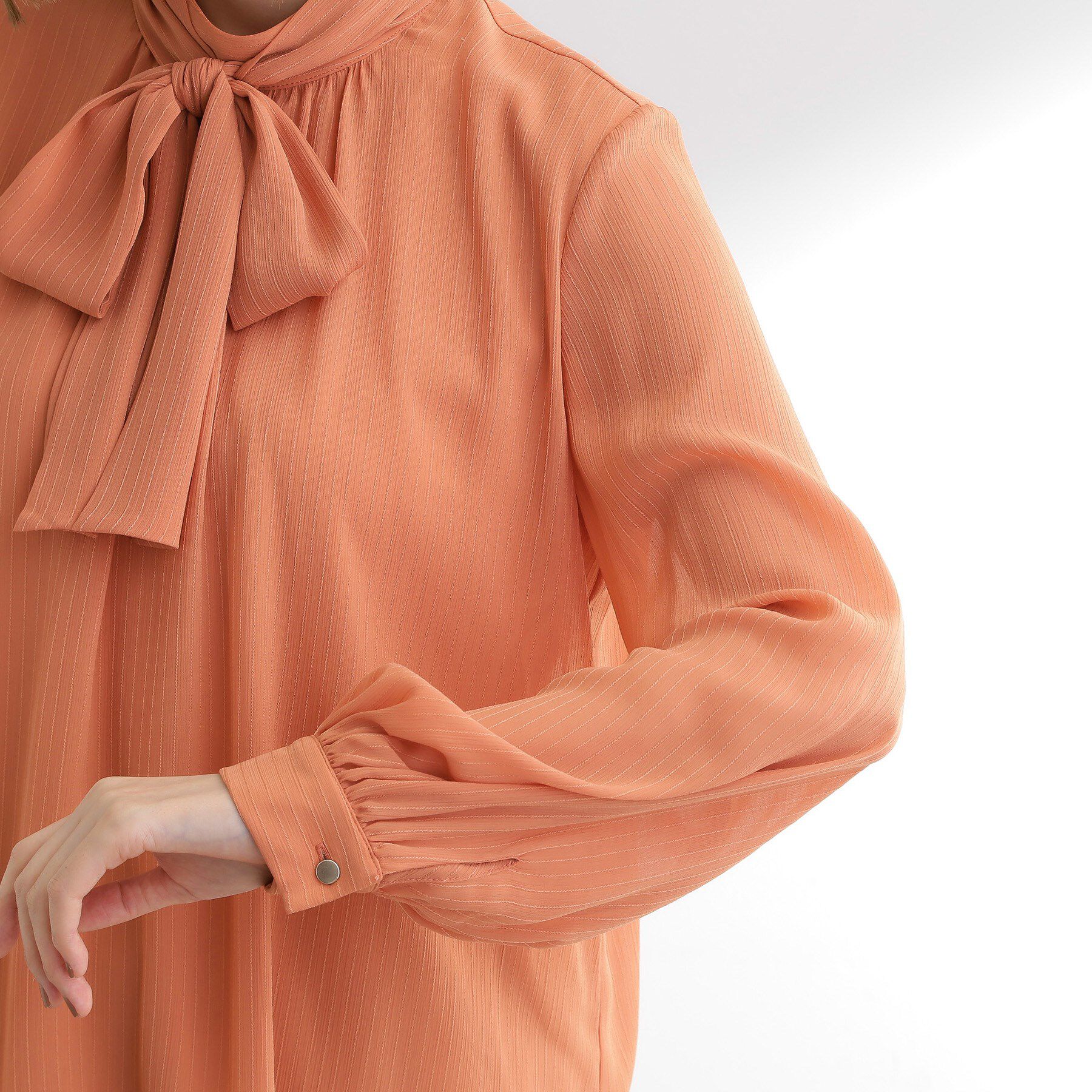 grove「シアーストライプボウタイブラウス」|シャツ・ブラウス|