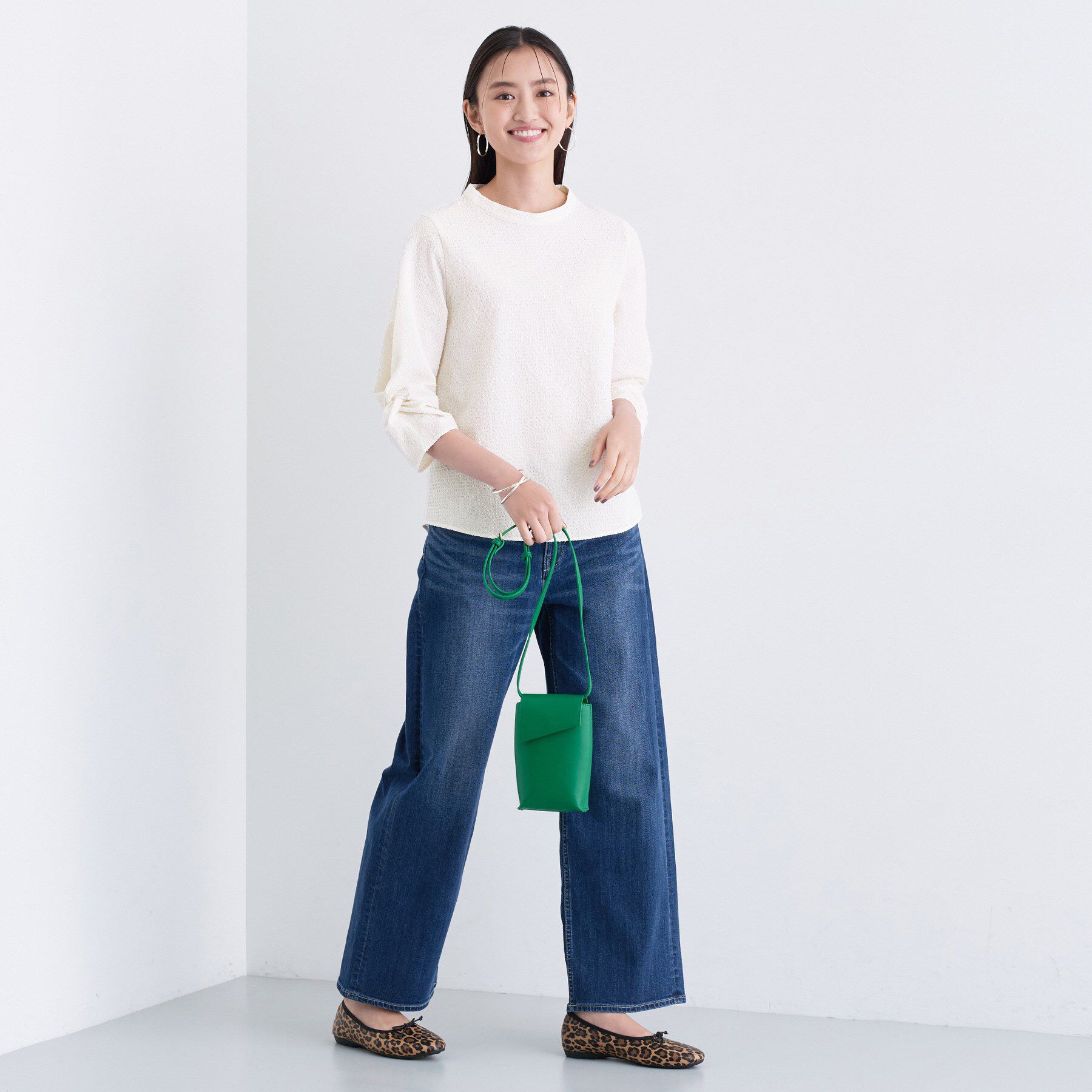 INDIVI「【UVケア／吸汗速乾】スリーブデザインブラウス」|シャツ・ブラウス|